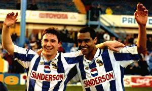 Arms Raised Prints: League Cup Semi Final first leg match at Hillsborough. Sheffield Wednesday 2 v