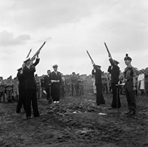 Lee-Enfield Rifle No. 4, buried with full military honours at Bisley, Surrey, England
