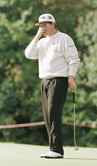 Lee Westwood golfer October 1998 can t believe his luck as he holes another putt