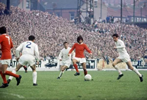 Leeds 2-2 Man United, League division one match action, Elland Road