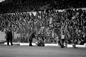 Leeds United 1 v. Sunderland 0. Division 1 Football. October 1981 MF04-06-062