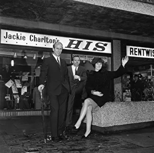 Footballer Prints: Leeds United and England centre half Jackie Charlton could not attend the opening of his