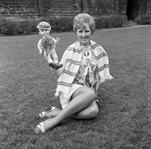 One Girl Only Prints: Leeds United secretary Janet Rossidale with rosettes of all the teams beaten that season