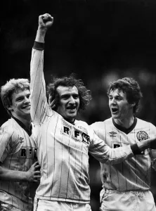 Leeds United v Blackburn Kevin Hird celebrates scoring Leeds winning goal with