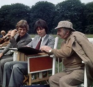 Left to Right Anthony Andrews, Cliff Richard and Hugh Griffiths seen here reading