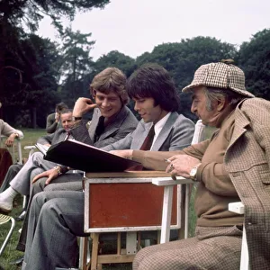 Left to Right Anthony Andrews, Cliff Richard and Hugh Griffiths seen here reading