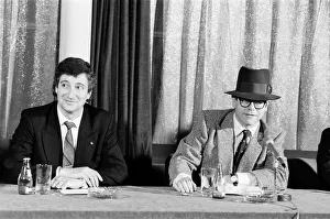 Left to right, Paul White (From Hanover Drew) and Elton John