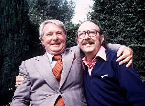 Comedians Prints: Legendary comedy double act Eric Morecambe and Ernie Wise at Erics home in Harpenden