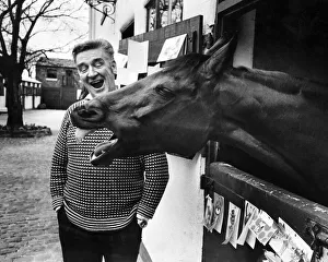 Legendary racehorse Red Rum and trainer Donald Ginger