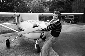 Pilot Prints: Leicester City footballer Keith Weller takes to flying. 17th October 1973