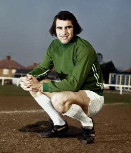 Leicester City goalkeeper Peter Shilton in training May 1973