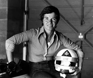 Lella Lombardi July 1975 Practice at the British Grand Prix at Silverstone