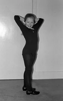 Lena Zavaroni, 10 year old girl dancer / singer April 1974 taken at her home