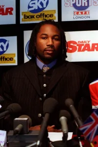 Lennox Lewis Boxing February 98 Inside the Sports Cafe in Londons West End