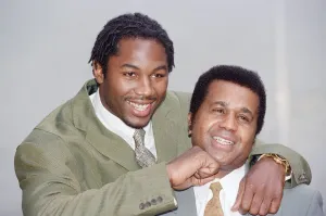 Trainer Prints: Lennox Lewis with his new trainer Emanuel Steward From The Kronk Gym In Detroit