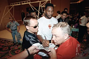 01106 Prints: Lennox Lewis training ahead of his world title bout with Tony Tucker