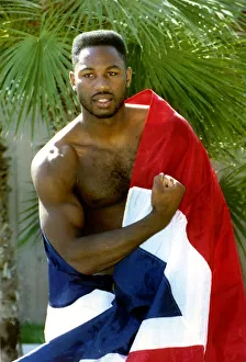 Lennox Lewis WBC World Heavyweight Boxing Champion before his fight against Tony Tucker