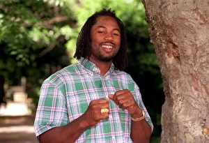 Lennox Lewis World Boxing champion June 1998 after hearing the news he had received