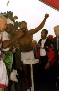 Lennox Lewis Former World Heavyweight Boxing Champion Boxer ahead of fight against Frank