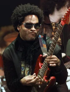 Lenny Kavitz performing on stage June 1999 at the Glastonbury music Festival