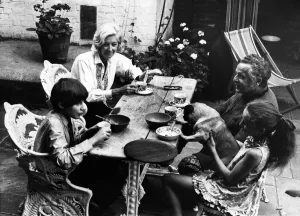 Leo Abse, MP for Pontypool, having breakfast with his wife Marjorie