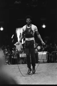 01005 Prints: Leon Spinks training ahead of his second fight with Muhammad Ali