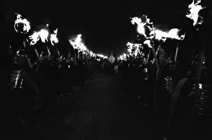 00671 Prints: Lerwick Up Helly Aa festival is a tradition that originated in the 1880s