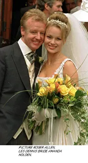 Les Dennis and bride Amanda Holden on their wedding day June 1995