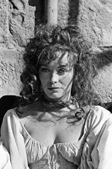 Lesley-Anne Down on the set of The Hunchback of Notre Dame at Pinewood Studios