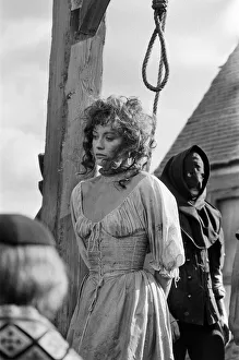 Lesley-Anne Down on the set of The Hunchback of Notre Dame at Pinewood Studios