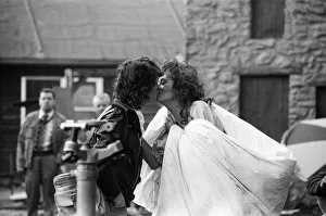 Lesley-Anne Down on the set of The Hunchback of Notre Dame at Pinewood Studios