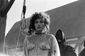 Lesley-Anne Down on the set of The Hunchback of Notre Dame at Pinewood Studios