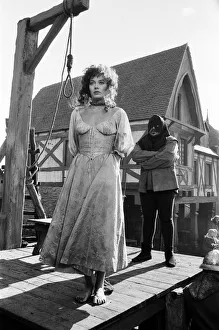 Lesley-Anne Down on the set of The Hunchback of Notre Dame at Pinewood Studios