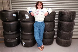 LESLEY FITZ SIMONS TAKE THE HIGH ROAD ACTRESS AT SILVERSTONE RACE TRACK WITH THE JACKIE
