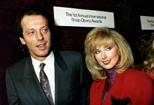 Leslie Grantham actor at the Soap Awards with Morgan Fairchild November
