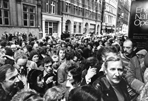 Trade Union Prints: Lesllie Phillips and crowds of actors cramming into theatre for Equity meeting - November