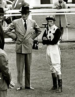 Lester Piggott and Noel Murless at Kempton racecourse July 1966