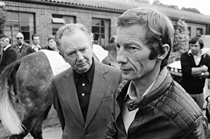 Trainer Prints: Lester Piggott and trainer Vincent O Brien at Epsom Racecourse, Tuesday 6th June 1978