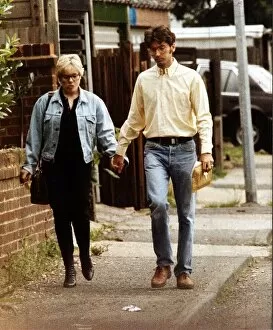 Images Dated 2nd August 1992: Letita Dean Actress TV Soap Eastenders with boyfriend Neil McKlintock who she met at a