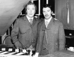 Lewis Collins actor with actor Michael Caine who are to star in Thames TV