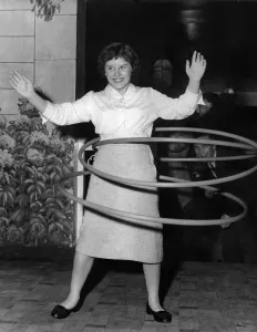 Skill Prints: Lewiss Hula Hoop Comp at Plaza ballroom: Plaza heat winner Miss Elizabeth Herod of