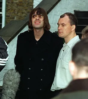 Liam Gallagher lead singer with the pop group Oasis leaves his St Johns Wood home for