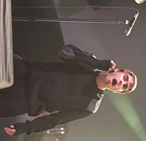 Liam Gallagher Oasis concert Aberdeen September 1997 Liam Gallagher on stage