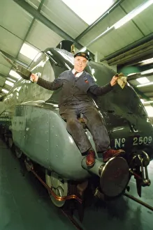 Lib - Engineer John Maughan gives some idea of the size on one of the exhibits