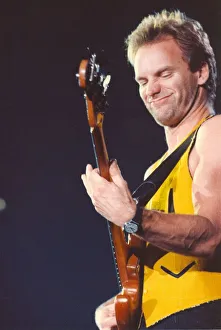 00018 Prints: Lib - Singer / songwriter Sting in concert at Whitley Bay Ice Rink, 25th November 1991