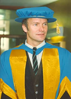 Lib - Singer / songwriter Sting receiving his Honorary Doctorate of Music from