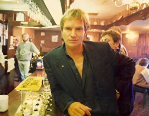 Lib - Singer / songwriter Sting takes a break from rehearsals in Jesmond, Newcastle