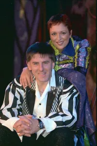 Pantomimes Prints: Libby Davison with footballer Peter Beardsley in the pantomime Sleeping Beauty