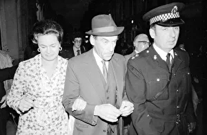 Police Prints: Liberal party leader Jeremy Thorpe leaving his party headquarters in Barnstable