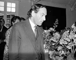 Liberal Party leader Jeremy Thorpe visits a flower show August 1978